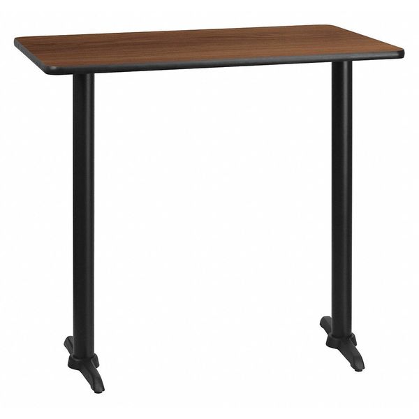 Rectangle Walnut Table, Rectangle w/T-Base, 30