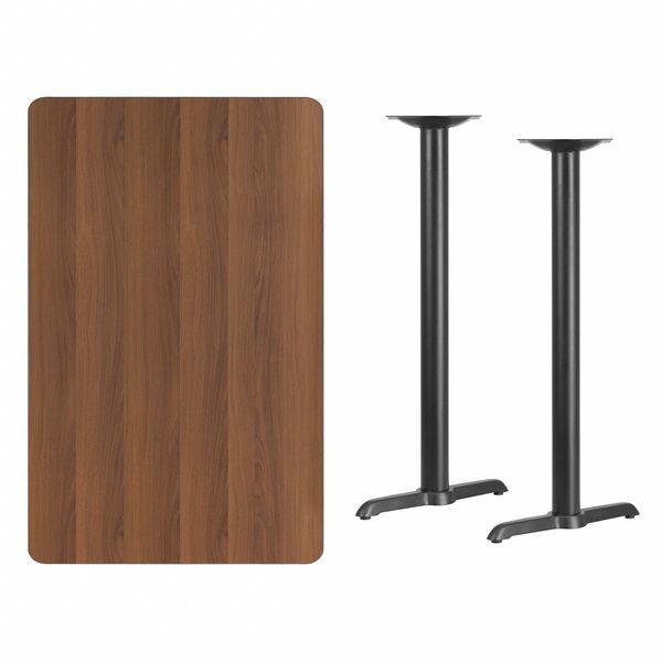 Rectangle Walnut Table, Rectangle w/T-Base, 30