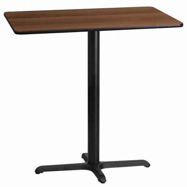 Rectangle Walnut Table, Rectangle w/X-Base, 24