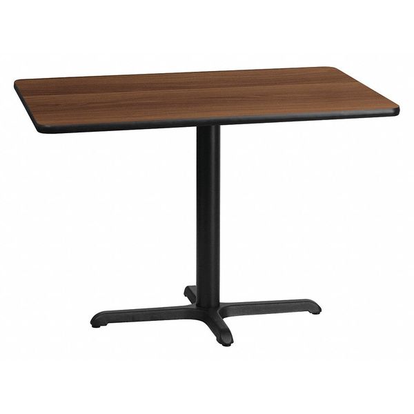Rectangle Walnut Table, Rectangle w/X-Base, 30