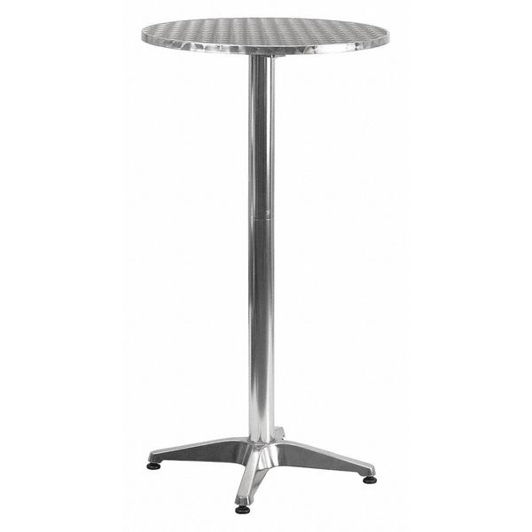 Fold Bar Table, Aluminum, Round, 25.5