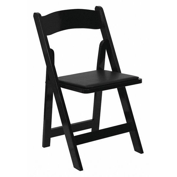 Folding Chair, Wood, Black