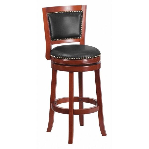 Wood Stool, Dark Cherry, 30