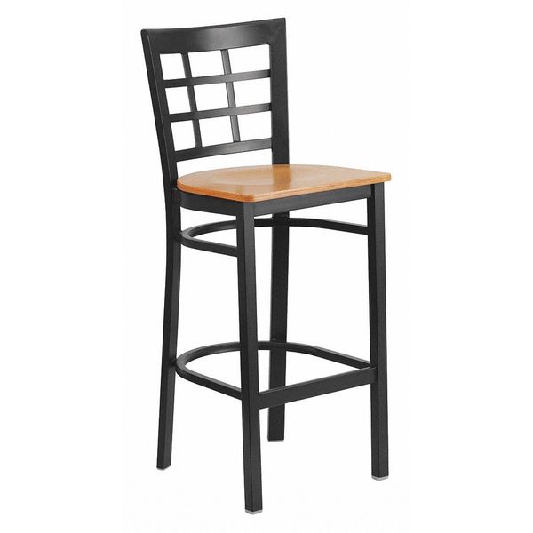 Restaurant Stool, Window Bck, Natural Sea