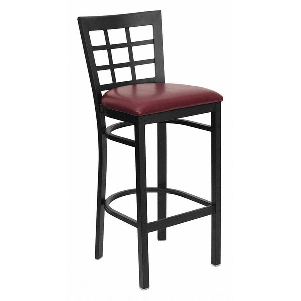 Restaurant Stool, Window Back, Burg Seat