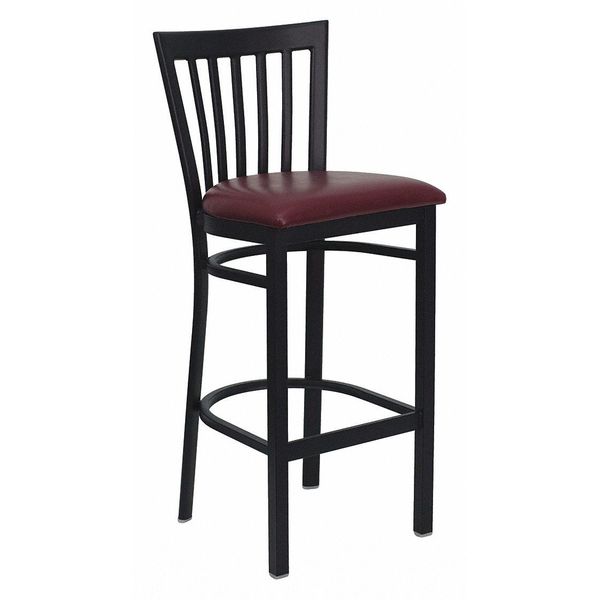 Restaurant Stool, School Back, Burg Seat