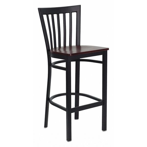Restaurant Stool, School Back, Mah Seat