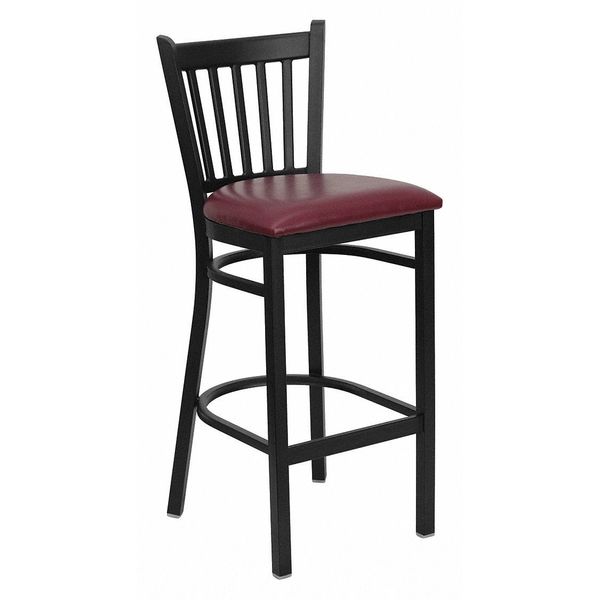 Restaurant Stool, Vertical Back, Burg Sea