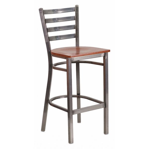 Barstool, Ladder Back, Clr w/Cherry Seat