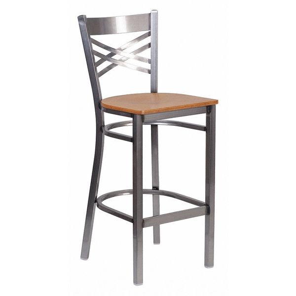 Restaurant Barstool, Metal X Bck, Nat Woo