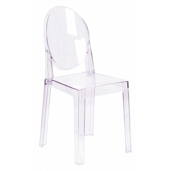 Transparent Crystal Ghost Chair, 15.75 W 20-1/4