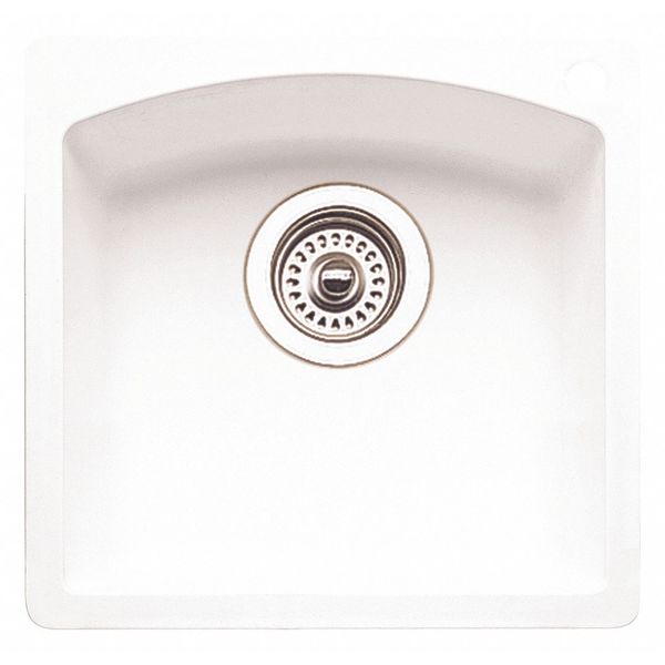 Diamond Bar Sink Silgranit, White