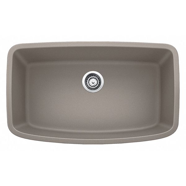 Valea Silgranit Super Single Undermount Kitchen Sink - Truffle