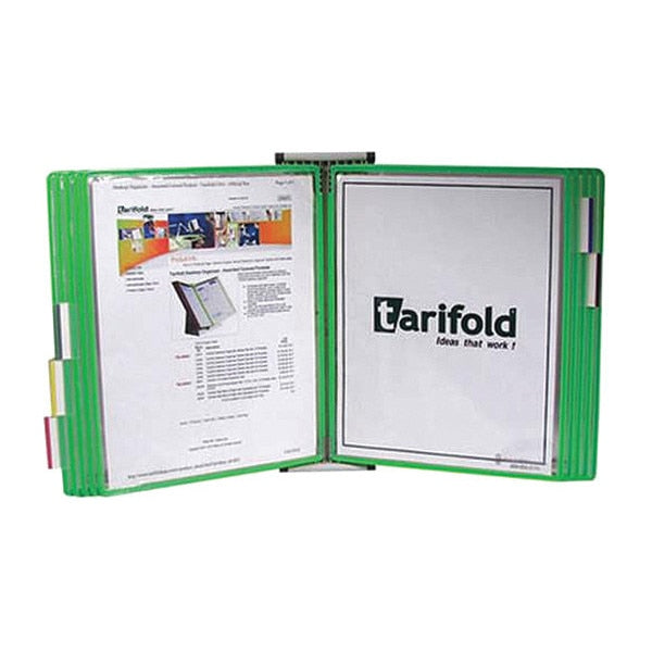Document Wall Display Unit, 10 Green Pocket