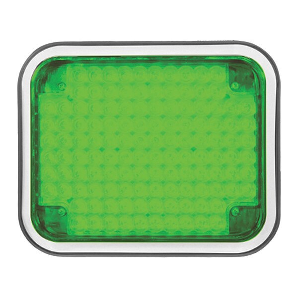 LED Perimeter Light With Bezel, Green, 7