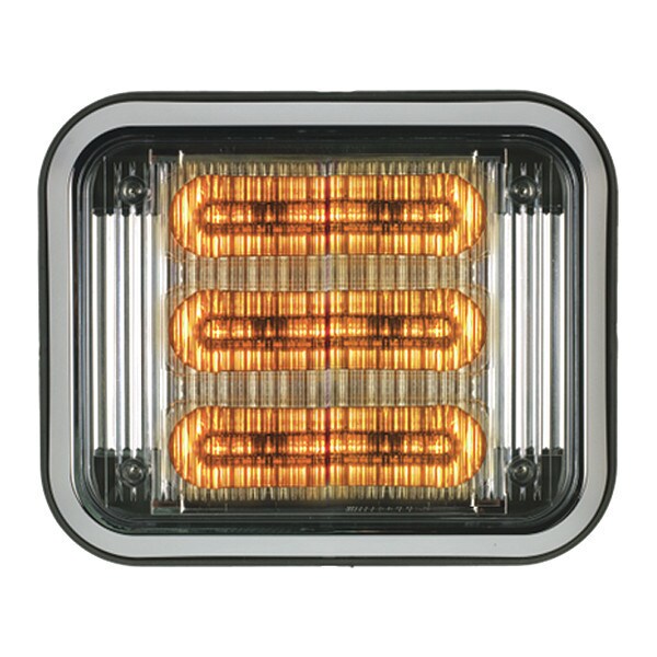 LED PrizmIi With Bezel, Clear Lens, Amb, 7