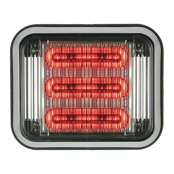 LED PrizmIi With Bezel, Clear Lens, Red, 7