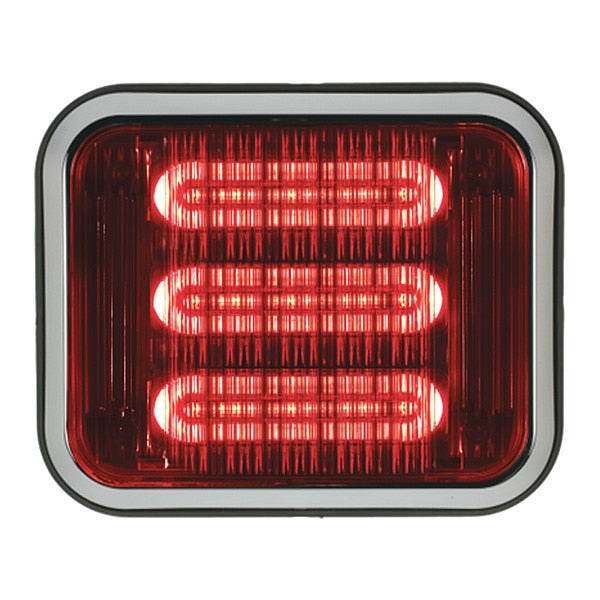LED PrizmIi, Colored Lens, Bezel, Red, 7