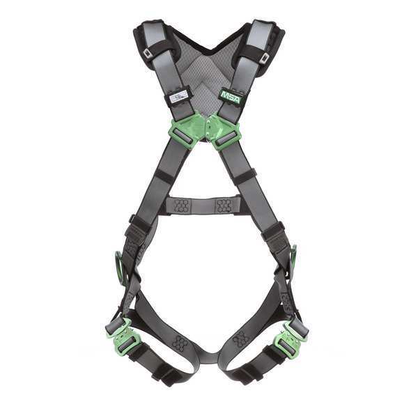 Full Body Harness, Vest Style, XL, Nylon, Gray