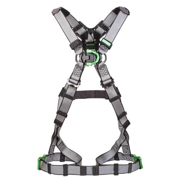 Full Body Harness, Vest Style, 2XL, Nylon, Gray