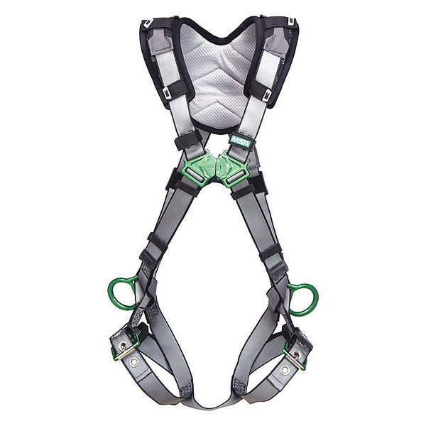 Full Body Harness, Vest Style, XS, Nylon, Gray