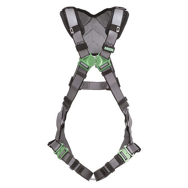 Full Body Harness, Vest Style, XL, Nylon, Gray