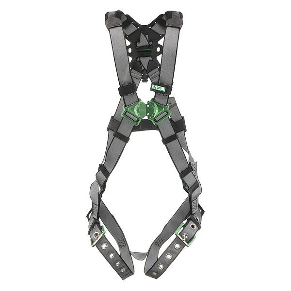 Full Body Harness, Vest Style, 2XL, Nylon, Gray