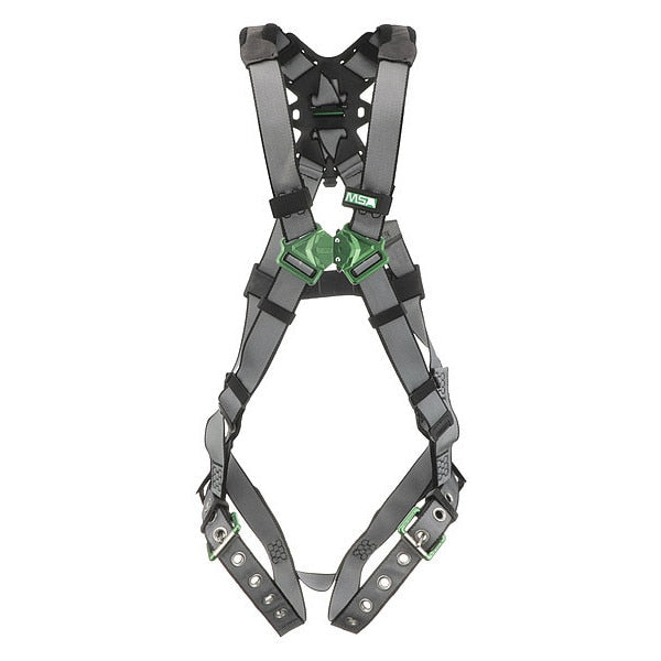 Full Body Harness, Vest Style, XL, Nylon, Gray