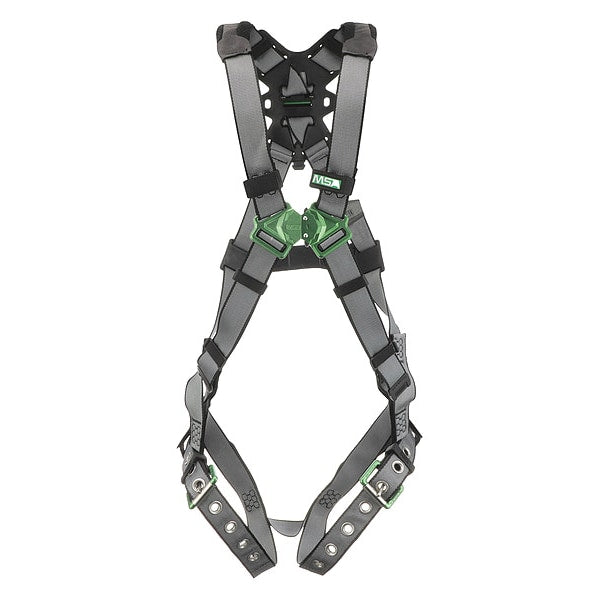 Full Body Harness, Vest Style, M, Nylon, Gray