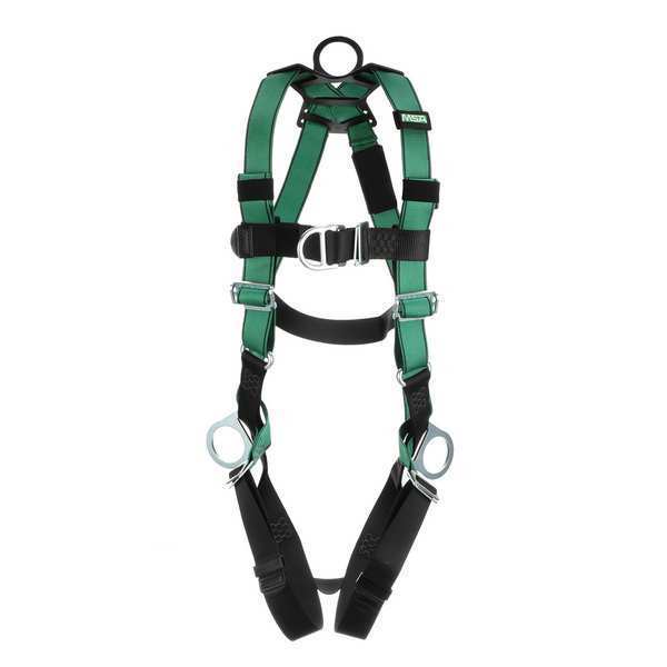 Full Body Harness, Vest Style, 2XL, Nylon, Green