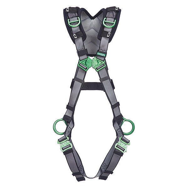 Full Body Harness, Vest Style, XS, Nylon, Gray