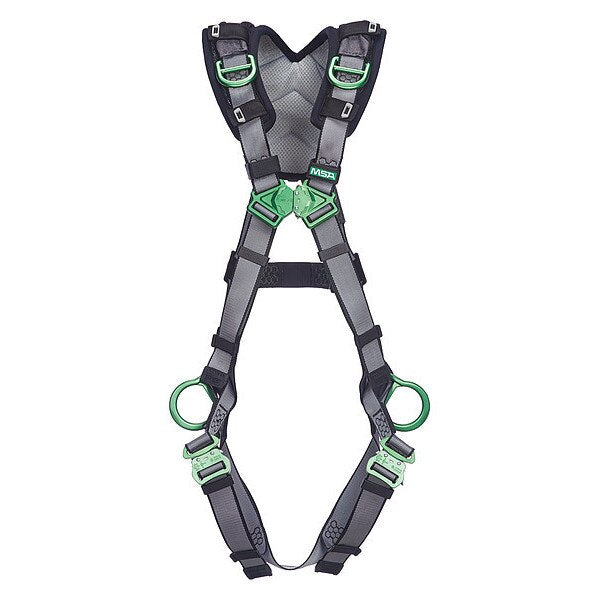 Full Body Harness, Vest Style, XL, Nylon, Gray