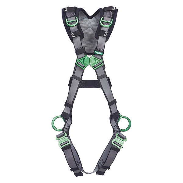 Full Body Harness, Vest Style, 2XL, Nylon, Gray