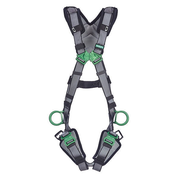Full Body Harness, Vest Style, XL, Nylon, Gray
