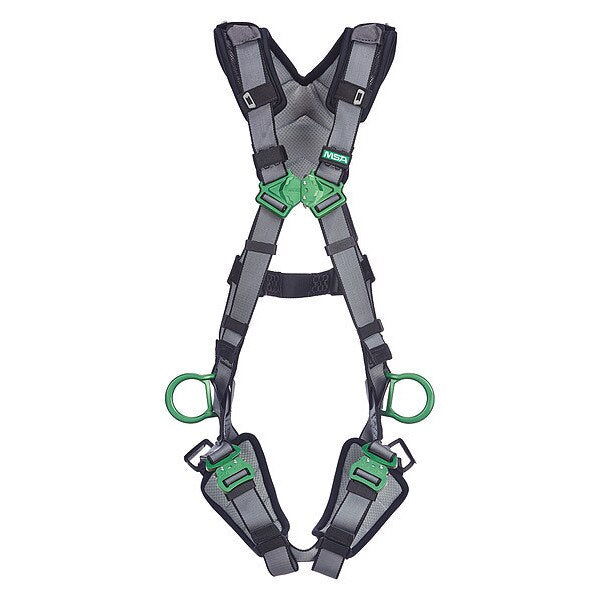Full Body Harness, Vest Style, 2XL, Nylon, Gray