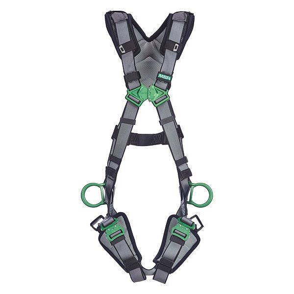 Full Body Harness, Vest Style, XS, Nylon, Gray