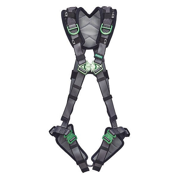 Full Body Harness, Vest Style, M, Nylon, Gray