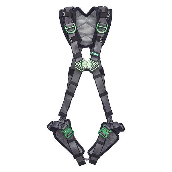 Full Body Harness, Vest Style, XS, Nylon, Gray