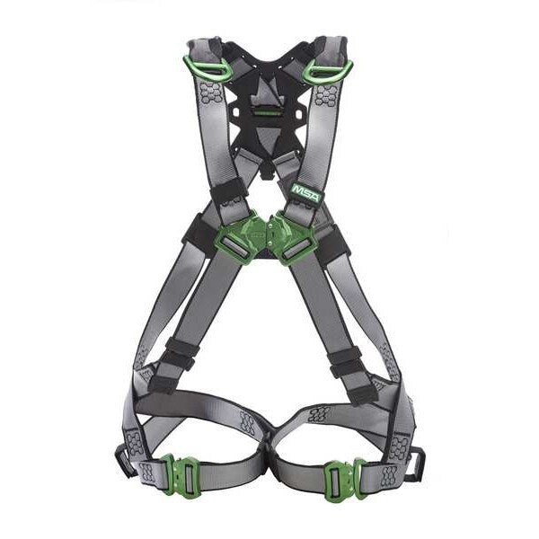 Full Body Harness, Vest Style, XL, Nylon, Gray