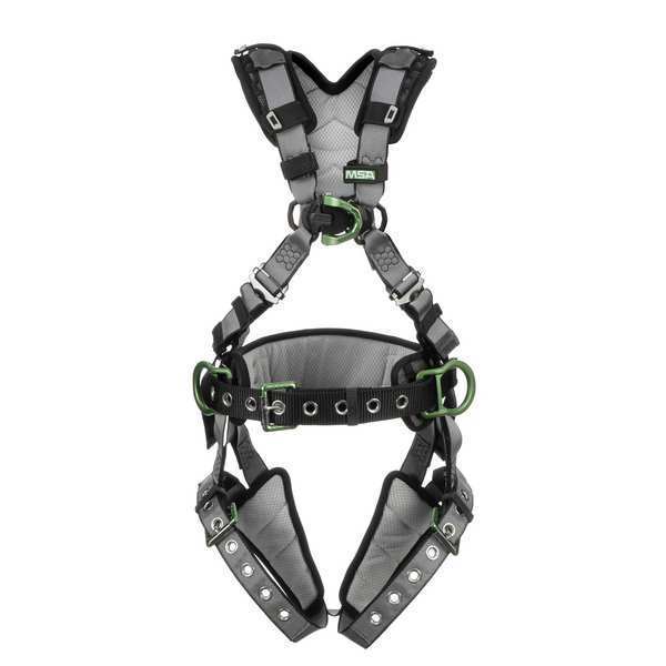 Full Body Harness, Vest Style, M, Nylon, Gray