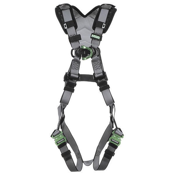 Full Body Harness, Vest Style, 2XL, Nylon, Gray