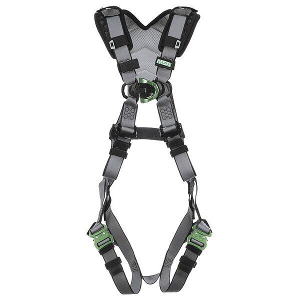 Full Body Harness, Vest Style, XL, Nylon, Gray