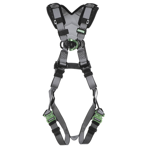 Full Body Harness, Vest Style, XS, Nylon, Gray