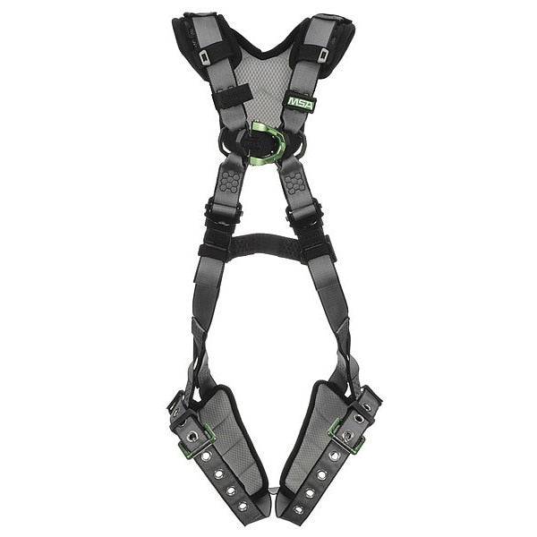 Full Body Harness, Vest Style, 2XL, Nylon, Gray
