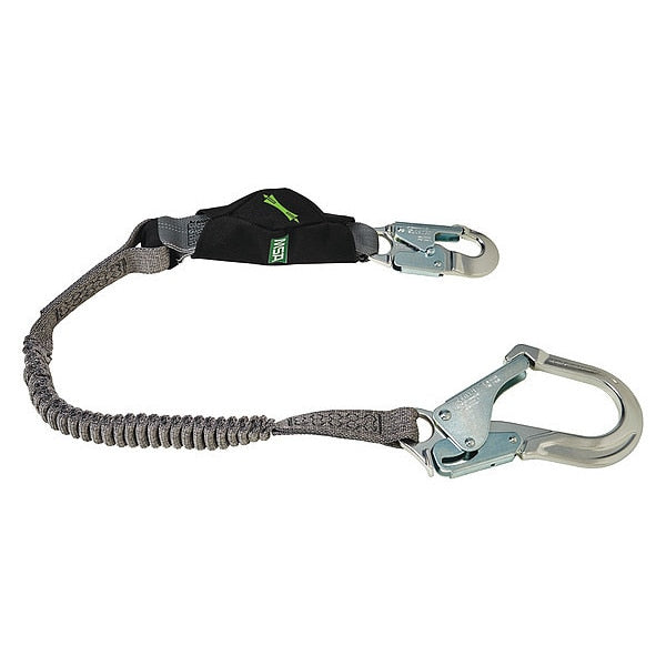 Lanyard, 6 ft., 310 lb. Weight Capacity, Black/Gray