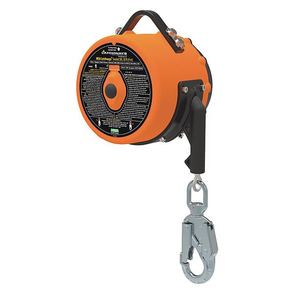 Self-Retracting Lifeline, 310 lb Weight Capacity, Gray
