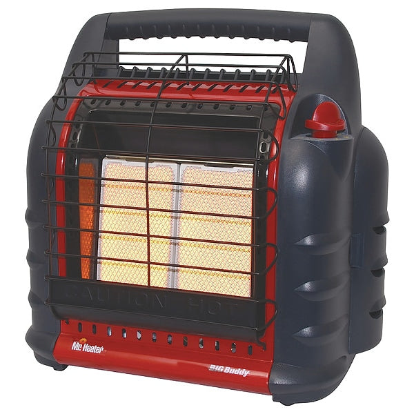 Radiant Portable Gas Heater, LP, 4000 to 18,000 BtuH, 12 in Wx 19 in L