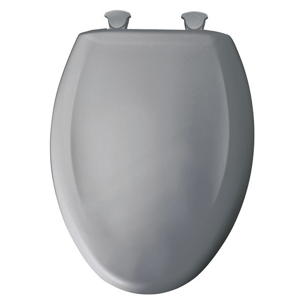 Elg Closed Front Toilet Seat, Cntry Gray, With Cover, Plastic