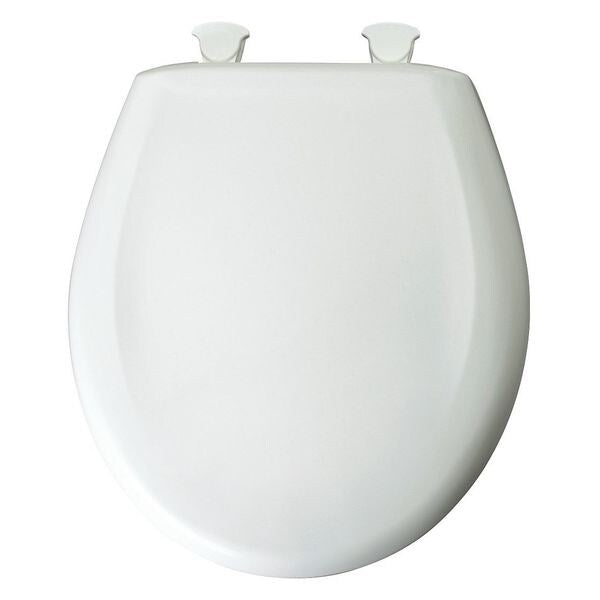 Round Closed Front Toilet Seat, Crane Wht, With Cover, Plastic, Round