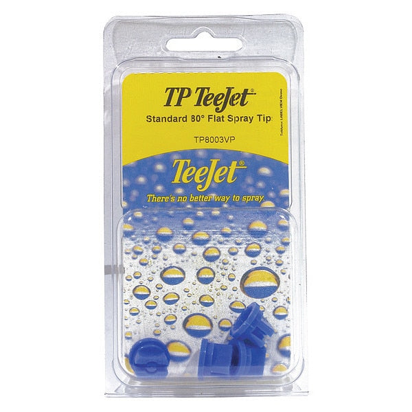 Flat Spray Polymer Tips, 80 Deg, PK4